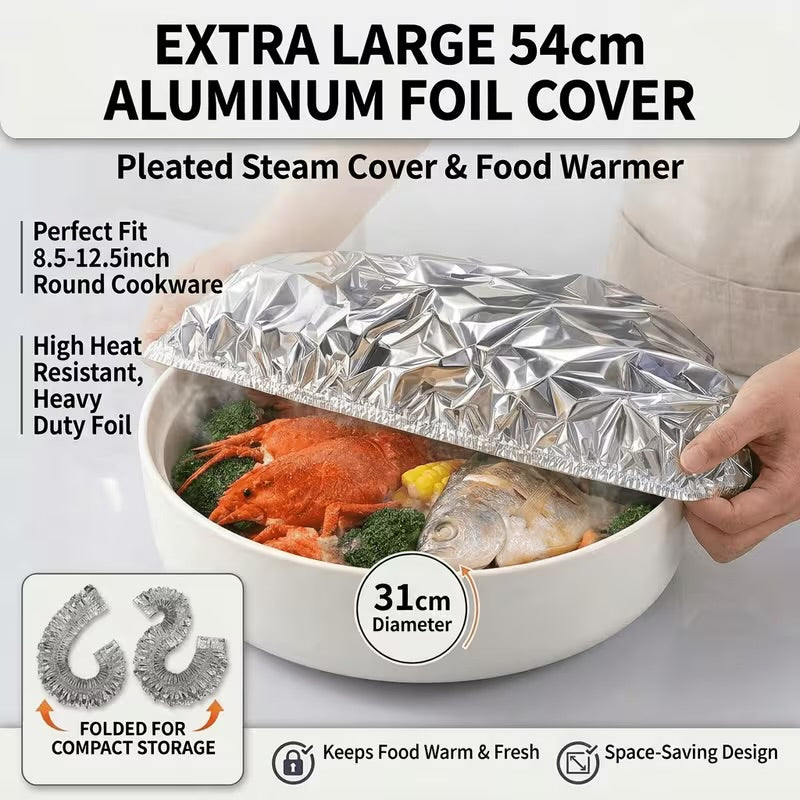 REUSABLE ALUMINUM FOIL FOOD COVER