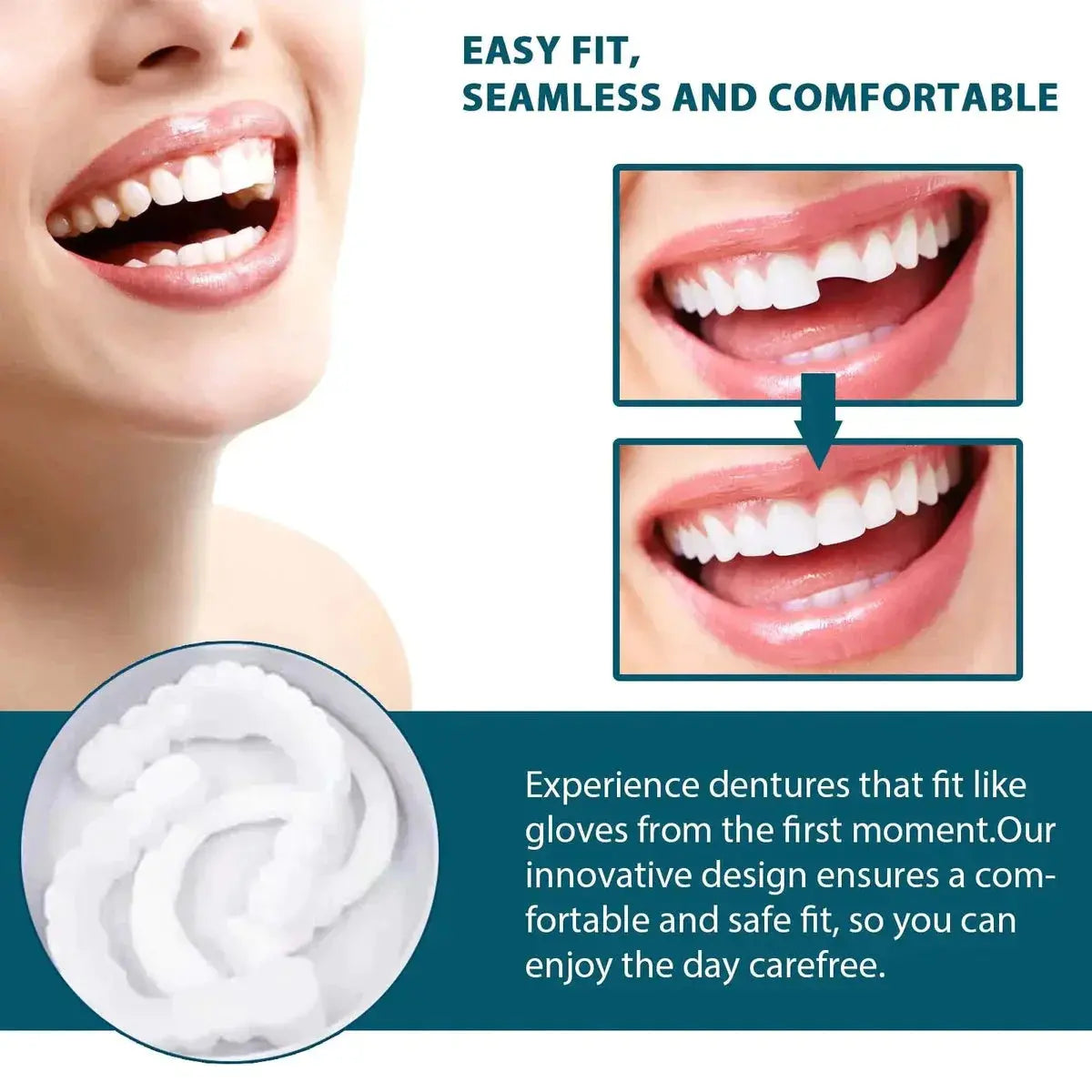 Adjustable Snap-On Dentures Pameza