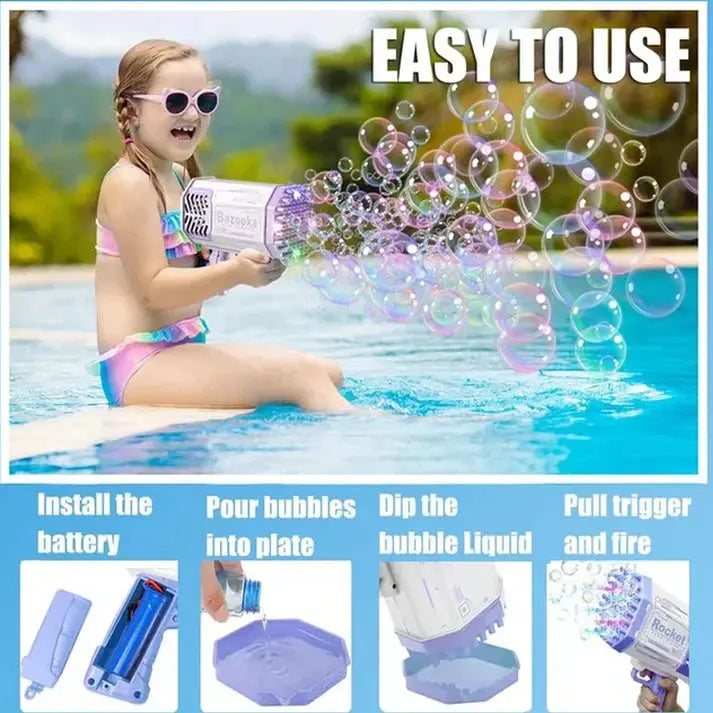 Bubble Machine Gun Toy Pameza
