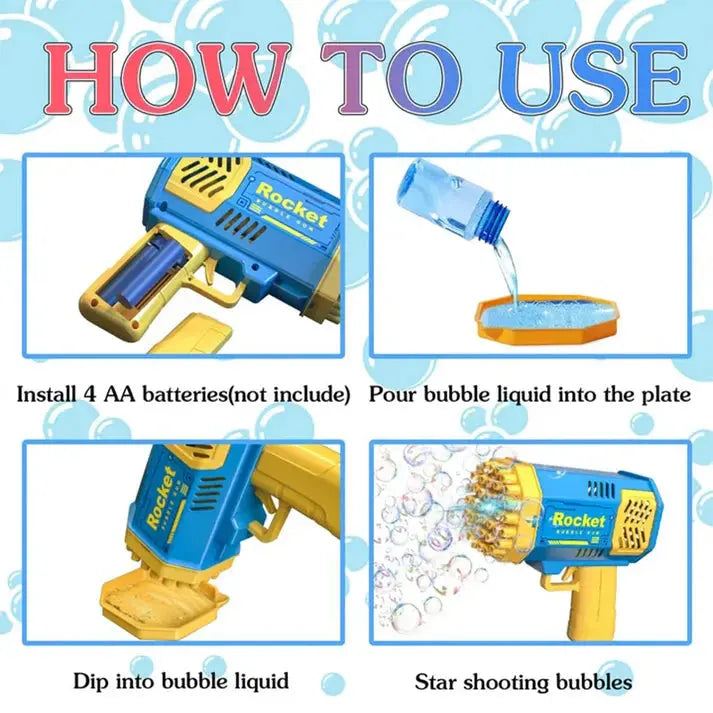 Bubble Machine Gun Toy Pameza