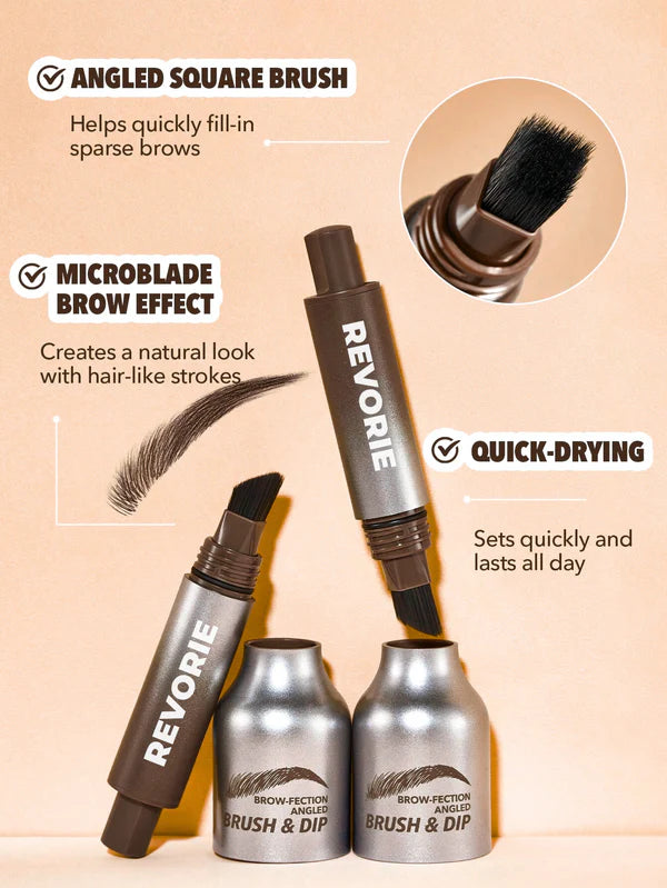 Brow-Fection Angled Brush & Dip Liquid Eyebrow Gel