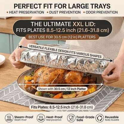 REUSABLE ALUMINUM FOIL FOOD COVER