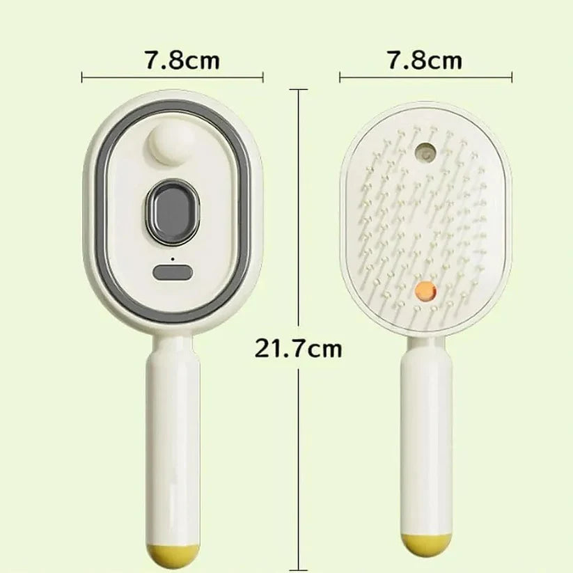 Rechargeable Hair Straightener Brush with Detangling Comb