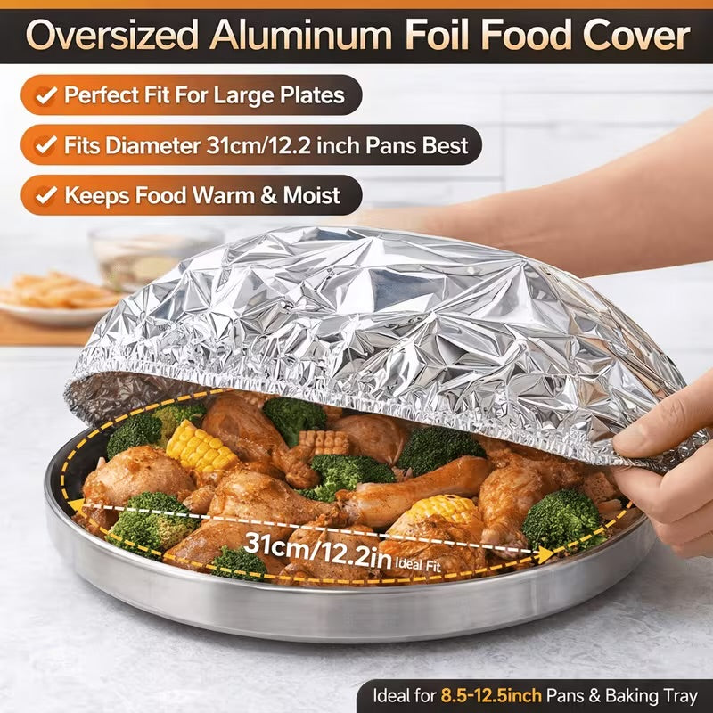 REUSABLE ALUMINUM FOIL FOOD COVER