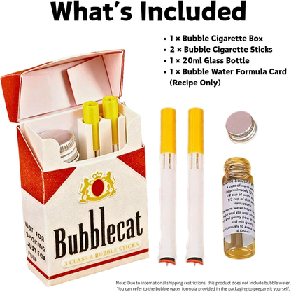 Bubble blowing cigarettes