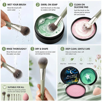 GlowBrush Cleanse — Silicone Makeup Brush & Sponge Cleaning Soap
