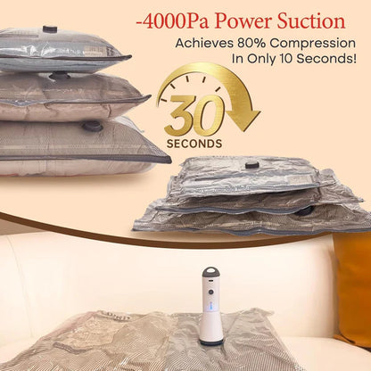 Suitcase Compression Set (9 Bags + Vacuum Pump)