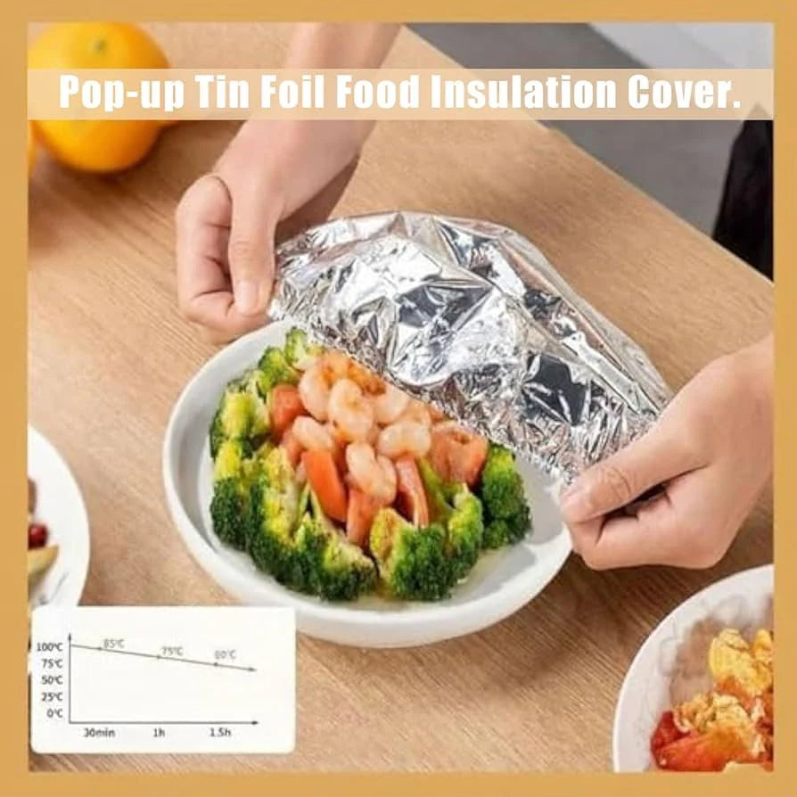 REUSABLE ALUMINUM FOIL FOOD COVER