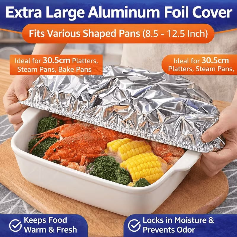 REUSABLE ALUMINUM FOIL FOOD COVER